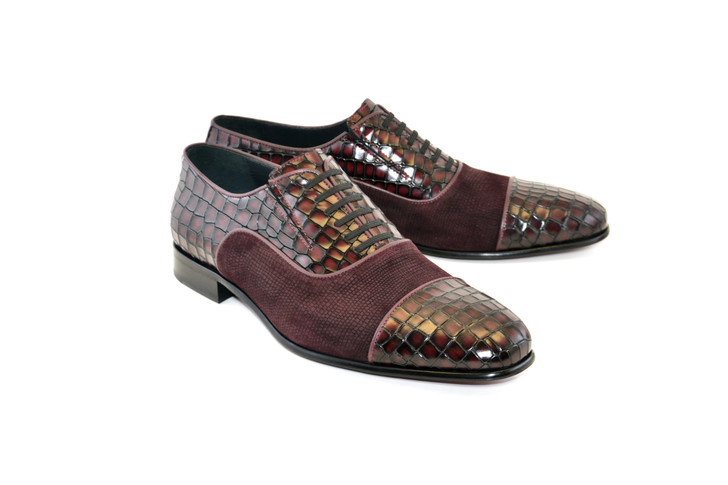 Corrente 5796 Cap toe Fake lace - Burgundy