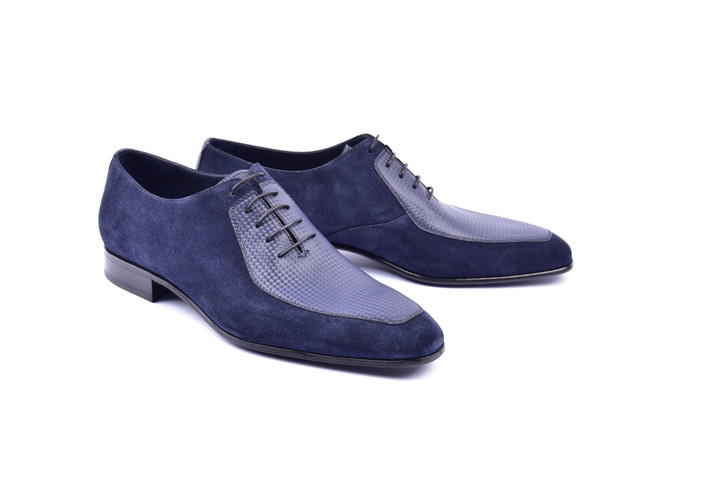 Corrente 5099 Suede -Leather Lace Up- Navy