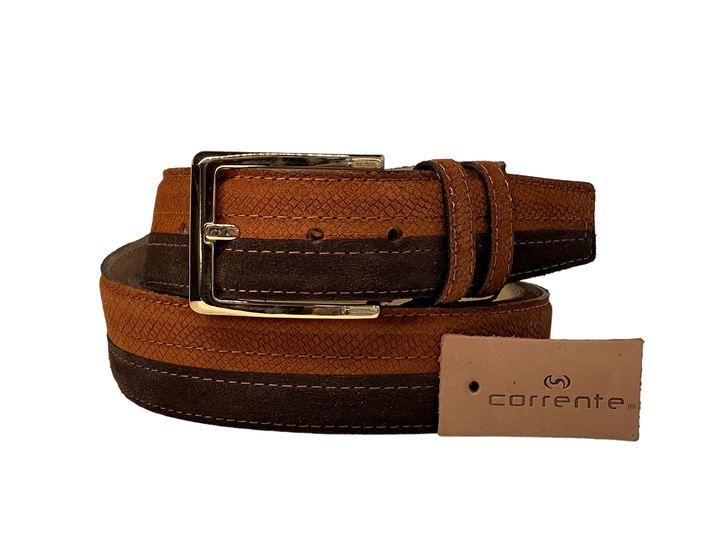 Corrente Men's Leather Belt - 6376S Rust/Brown