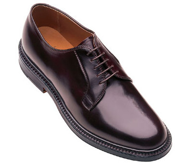 Alden 990 Shell Cordovan Plain Toe Blucher Oxford In Dark Burgundy