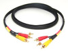 12 Feet Composite Video + Stereo Audio Cable