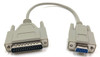 1ft Serial Modem Cable (DB9F to DB25M)