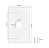 Keystone Wall Plate Single Gang 1-Port for RJ45, HDMI & Coax Keystone Inserts White 5-Pack