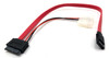 12 Inch Slimline SATA to SATA Hard Drive and Molex LP4 Power Adapter Cable 