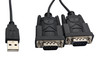 USB 2.0 A-Male to Dual DB9-Male Serial Adapter