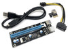 PCIe 6-Pin 16x to 1x Powered Riser Adapter Card (Black)