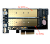 M.2 NVMe + M.2 SATA 80mm SSD PCIe x4 Adapter with Heat Sink