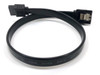 12in SATA III Straight Cable with Locking Latch (Black)