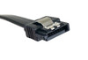 20in SATA III Straight to Right Angle Cable with Locking Latch (Black)