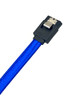 40in SATA III Straight Sleeve Cable with Locking Latch (Blue, 2 pack)