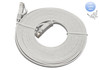 75 Feet Cat6 UTP RJ45 Flat Patch 30AWG Cable (White)