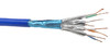 500 Feet Cat6A Stranded-Double Shielded (STP) Bulk Ethernet (26AWG) Cable (Blue) with with 20-Pack Universal Shielded RJ45 Connectors