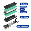 Low-Profile M.2 NVMe SSD to PCIe 4.0 Adapter with Heat Sink for 1U