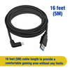 16FT USB 3.2 Gen 1 Right Angle C to A Cable for Quest Link