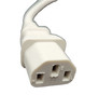 6 Feet Universal AC Power Cord 18AWG (NEMA 5-15P to C13) White