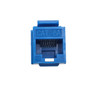 CAT6A Unshielded Punch Down Keystone Jack with Tool (Blue, 10 Pack)
