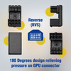 PCIe 8-Pin 180 Degree Angled GPU Power Adapter, Reverse Version (3-Pack)