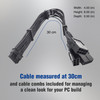 Premium Sleeved 12VHPWR PCI-e 5.0 16Pin (12+4) to Triple 8-Pin GPU Power Extension Cable 