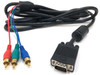 10 Feet SVGA HD15 To 3 RCA High-Resolution Video With Ferrite