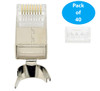 Metal Shielded (FTP) RJ45 Connectors rated for stranded & solid CAT 7/6A/6 cable (40-Pack)