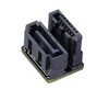 180 Degree SATA 7-Pin Male to Female Connector