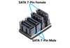 180 Degree Dual SATA 7-Pin Male to Dual Female Adapter