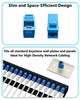 Cat6A RJ45 Keystone Inline Coupler – Female to Female 10-Pack
