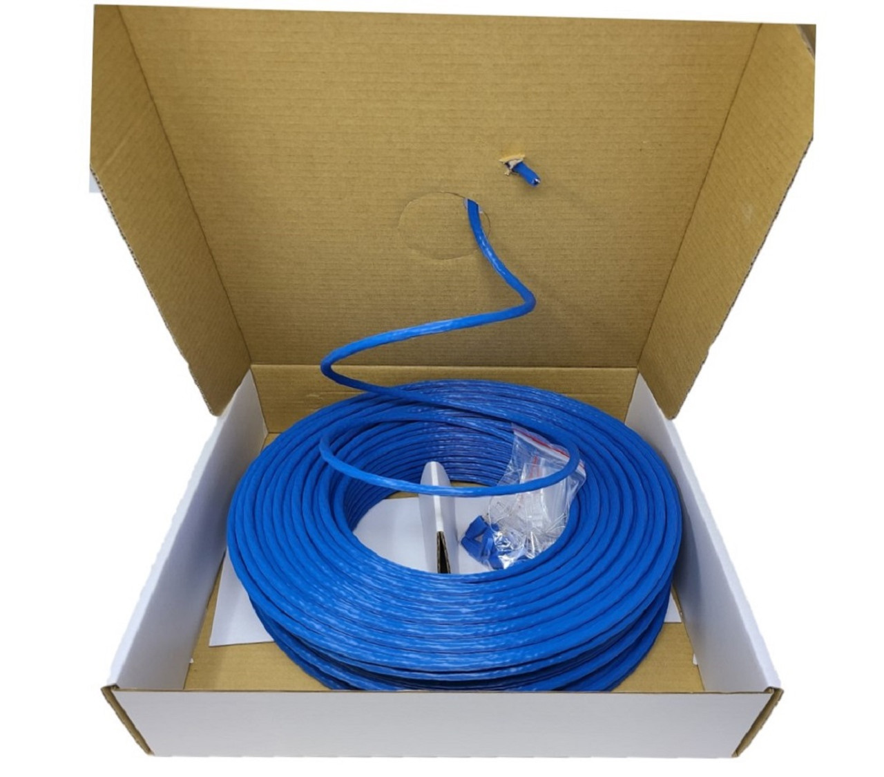 100 Meter  (328 ft) CAT 6A Solid UTP Bulk Ethernet 23AWG Cable Networking Kit (Blue)