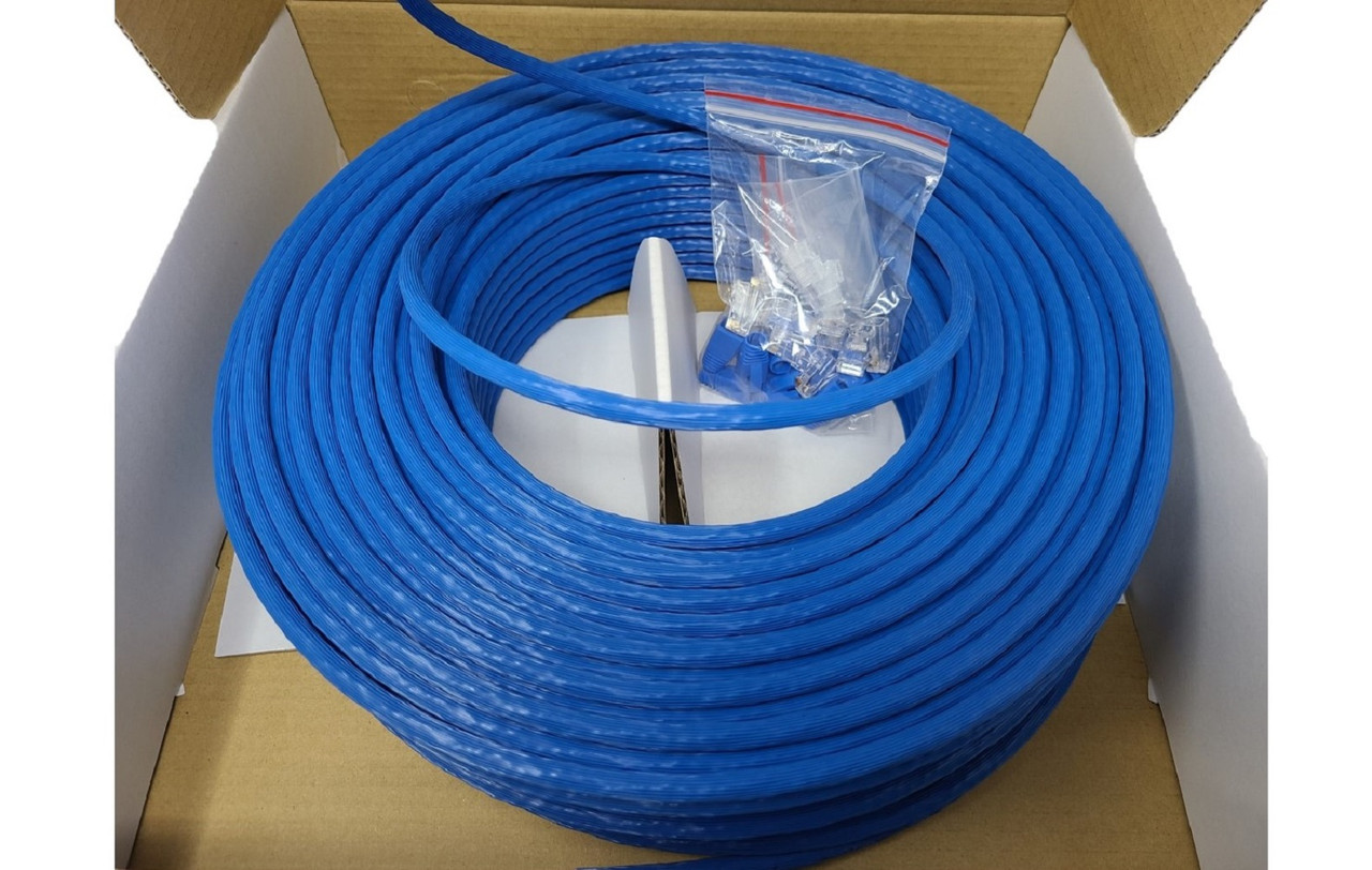 100m (328ft) Cat6 Solid UTP Bulk Ethernet Cable (Blue)