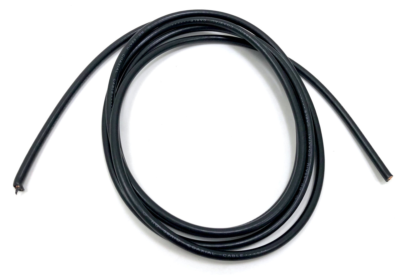 6 Feet RG58A/U 50 Ohm Stranded-Shielded Bulk Coaxial (19AWG) Cable