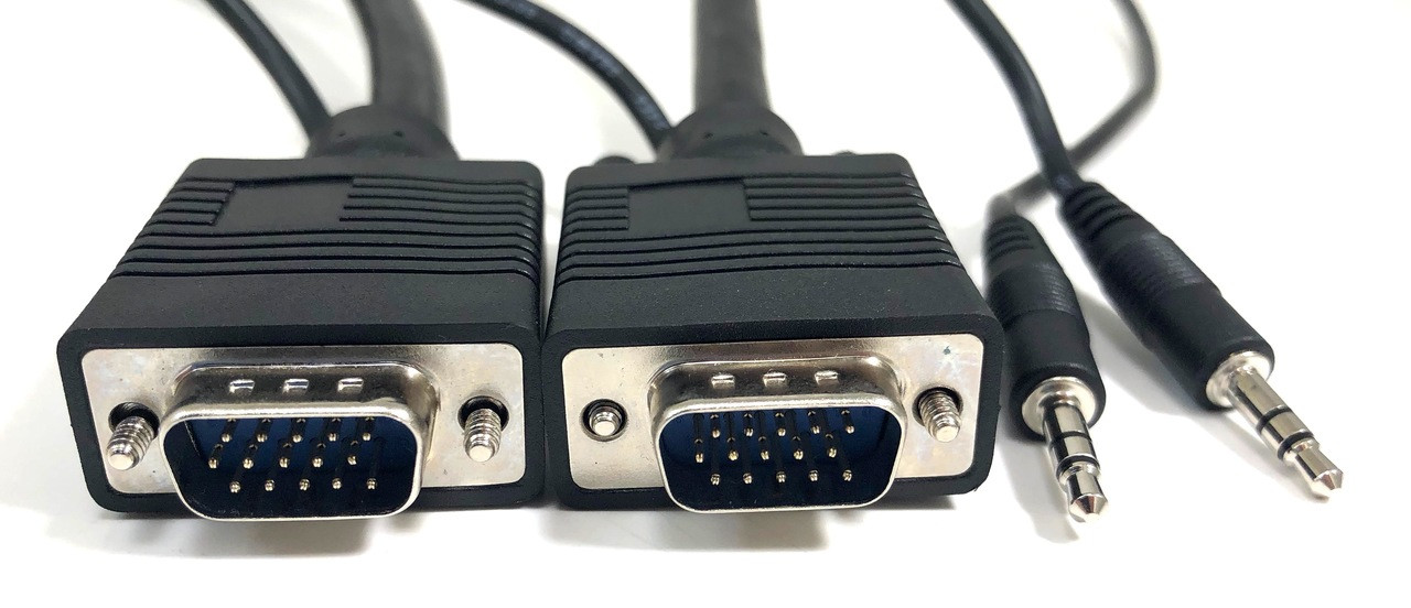 Super VGA HD 15 With 3.5mm Stereo Audio M/M Cable