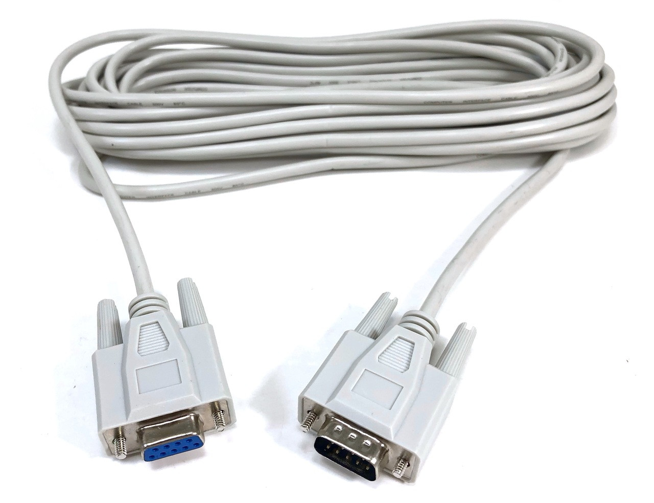 25 ft Serial DB9 Male to DB9 Female RS-232 Extension Cable