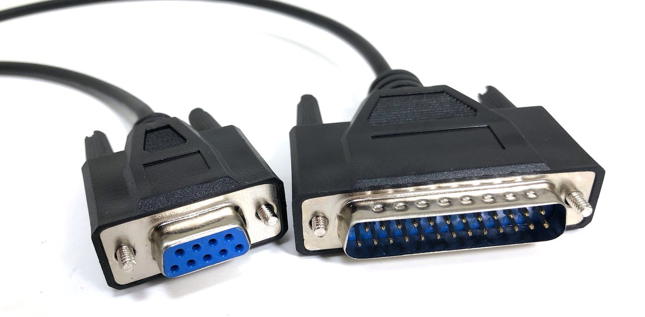6 Feet AT Modem Serial Cable (DB9 Female to DB25 Male)