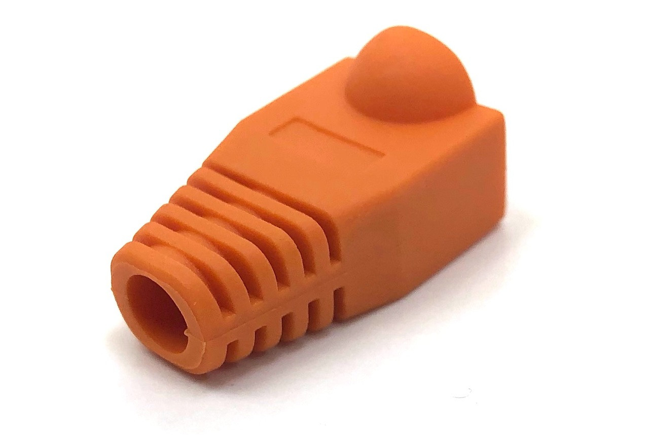 Cat5E Snagless Cable Boot (Orange, 10 pack)
