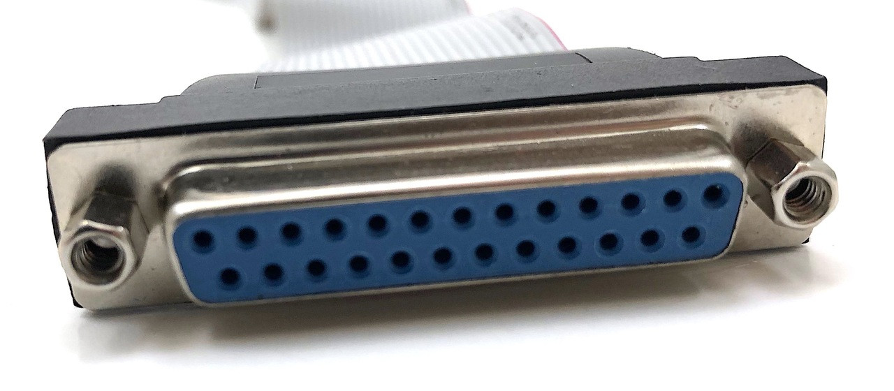 12in Parallel Flat Cable (DB25F to IDC26) - Micro Connectors, Inc.