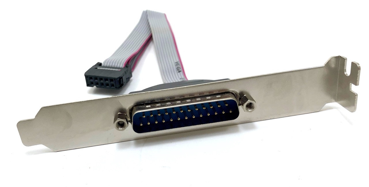 12in Serial Port Adapter with Bracket (DB25M to IDC10)