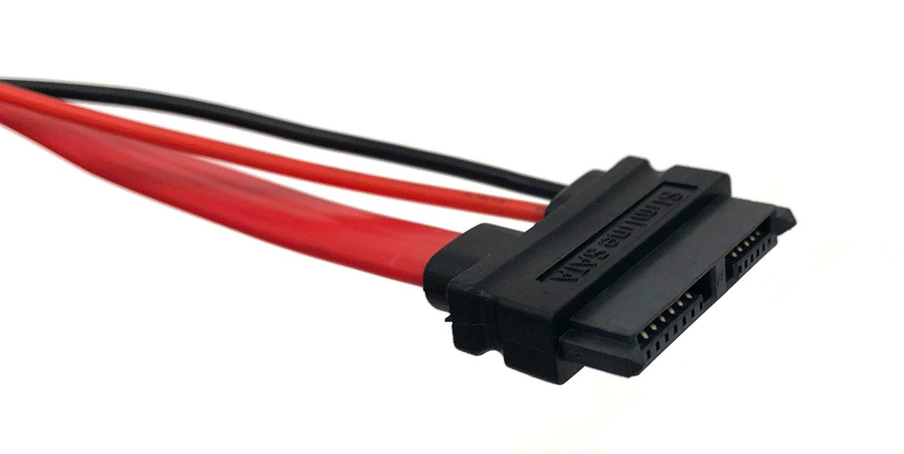20 Inch Slimline SATA to SATA Hard Drive and Molex LP4 Power