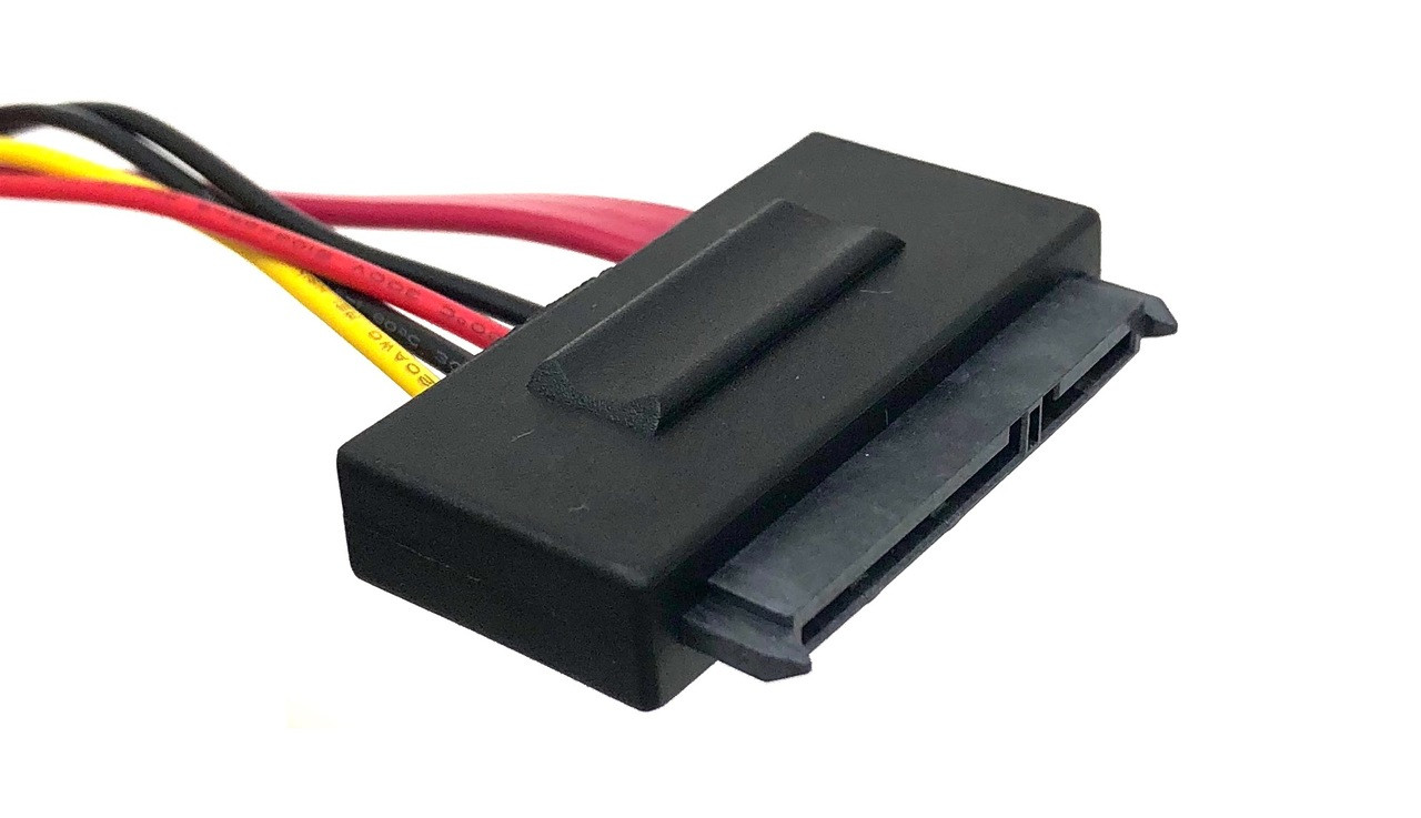 18 Inch SAS (SFF-8482) to SATA with Molex LP4 Power Cable - Micro