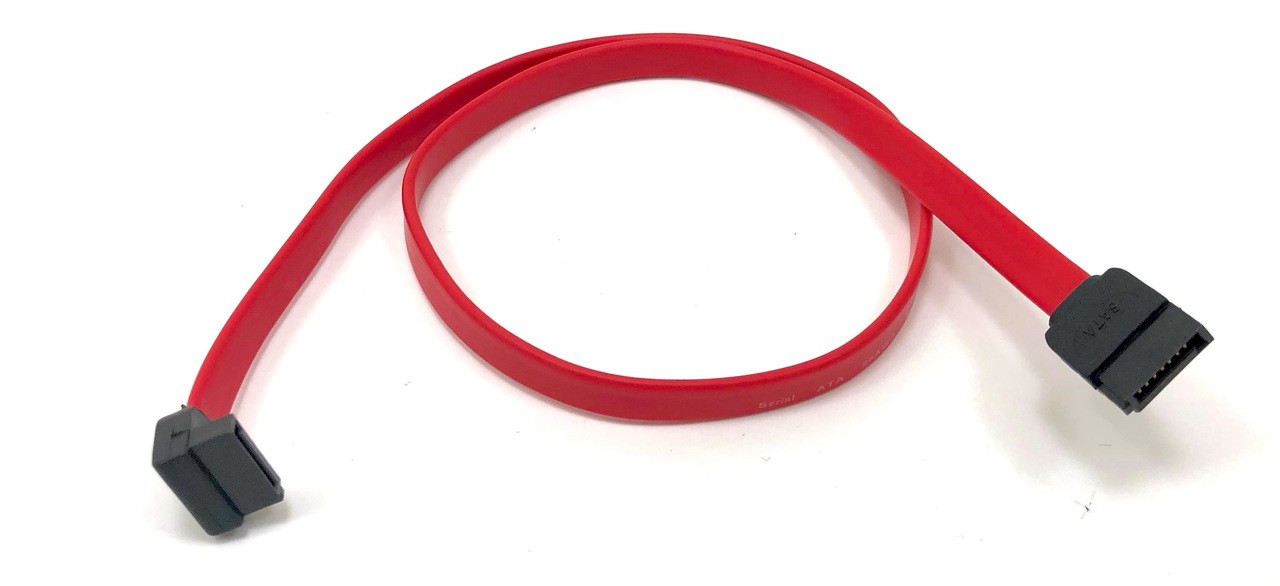 18 Inch SATA III Straight to Right Angle Data Cable - Micro
