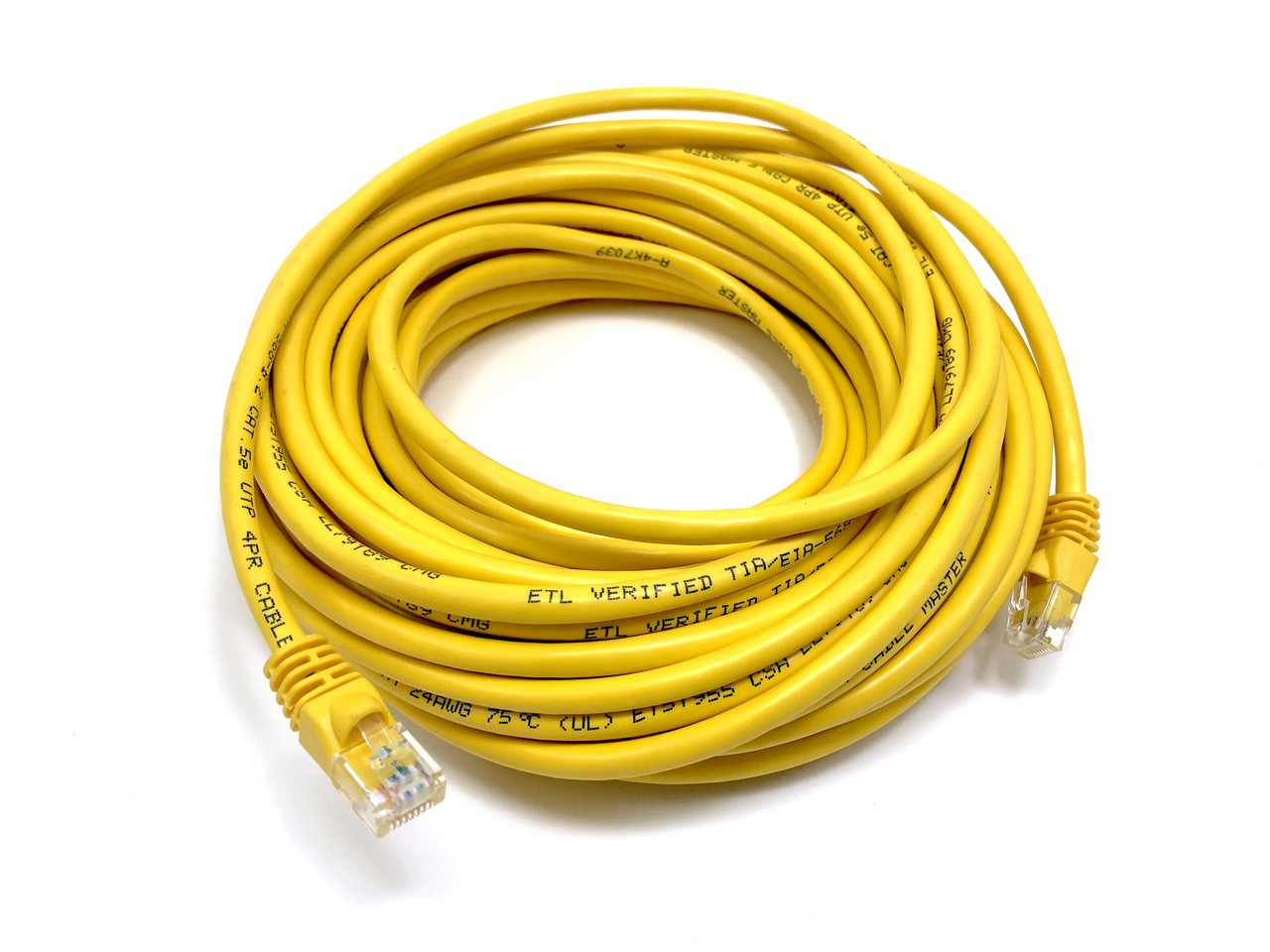 50ft Cat5E UTP Patch Cable (Yellow)