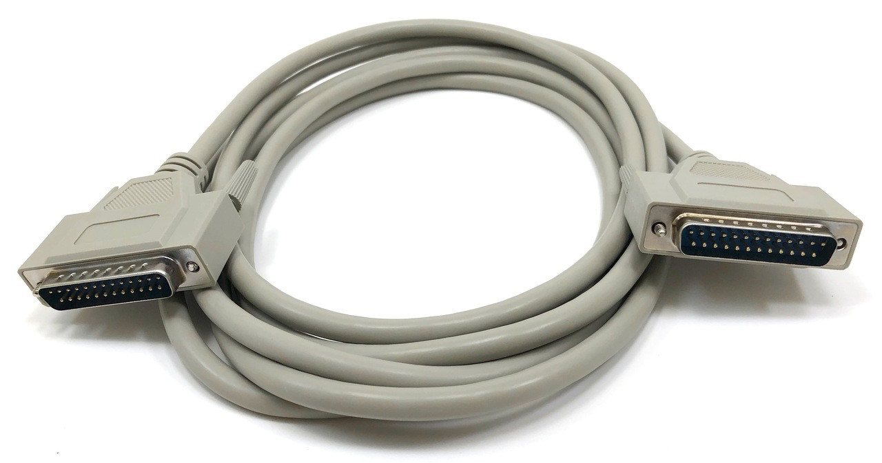 10 Feet Serial RS-232 DB25 Male to Male Cable - Micro Connectors, Inc.