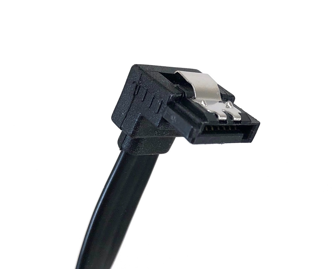 20in SATA III Right Angle to Right Angle Cable with Locking Latch