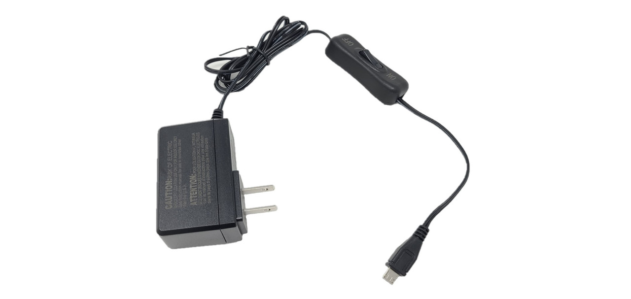 Micro USB 5V/2.5A Power Adapter with On/Off Switch for Raspberry