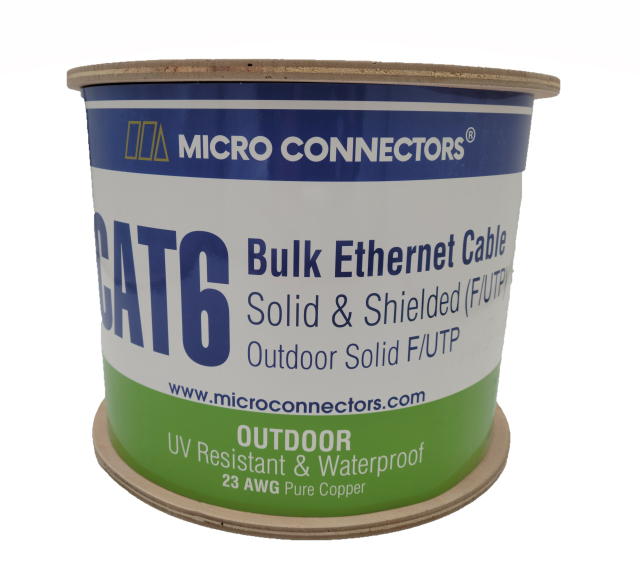 500 Feet Cat6 Solid (F/UTP) Outdoor Bulk Ethernet (23AWG) Cable (Blue)