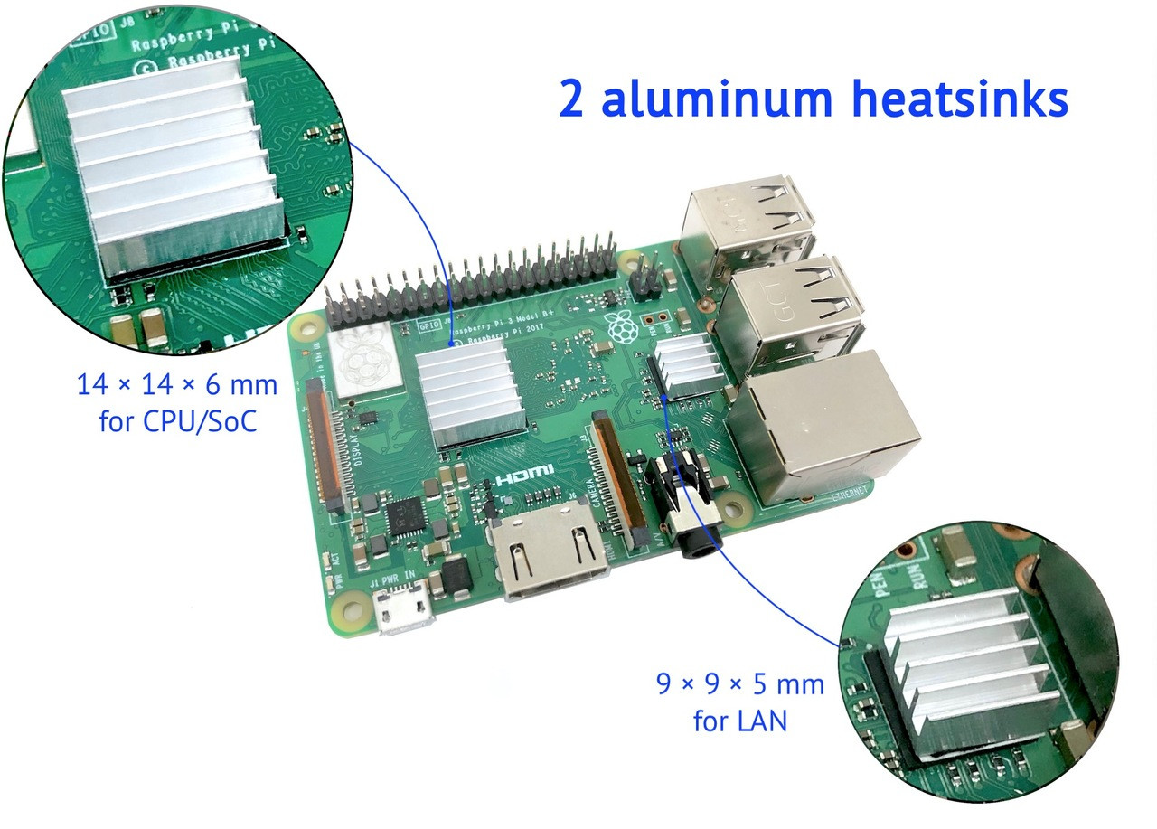 Aluminum Raspberry Pi 3 Case for Model B/B+ with UL Approved On/Off Switch 5V/2.5A Power Adapter - Red