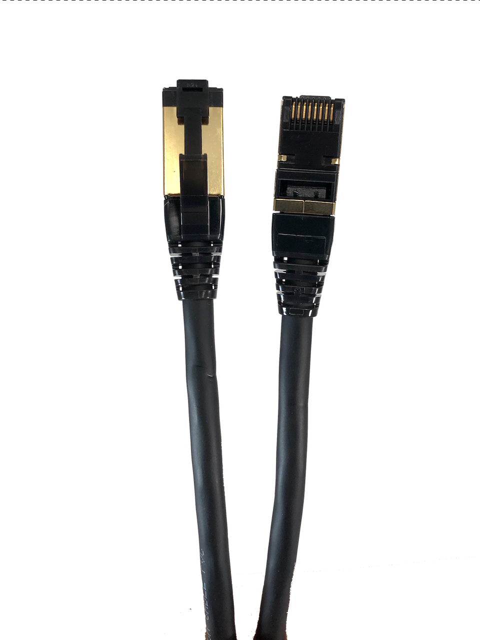 10 Feet Cat8 SFTP RJ45 Patch 26AWG Cable (Black)