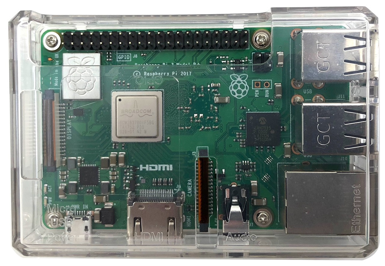 Plastic Raspberry Pi 3 Model B B+ Case (Clear) - Micro Connectors