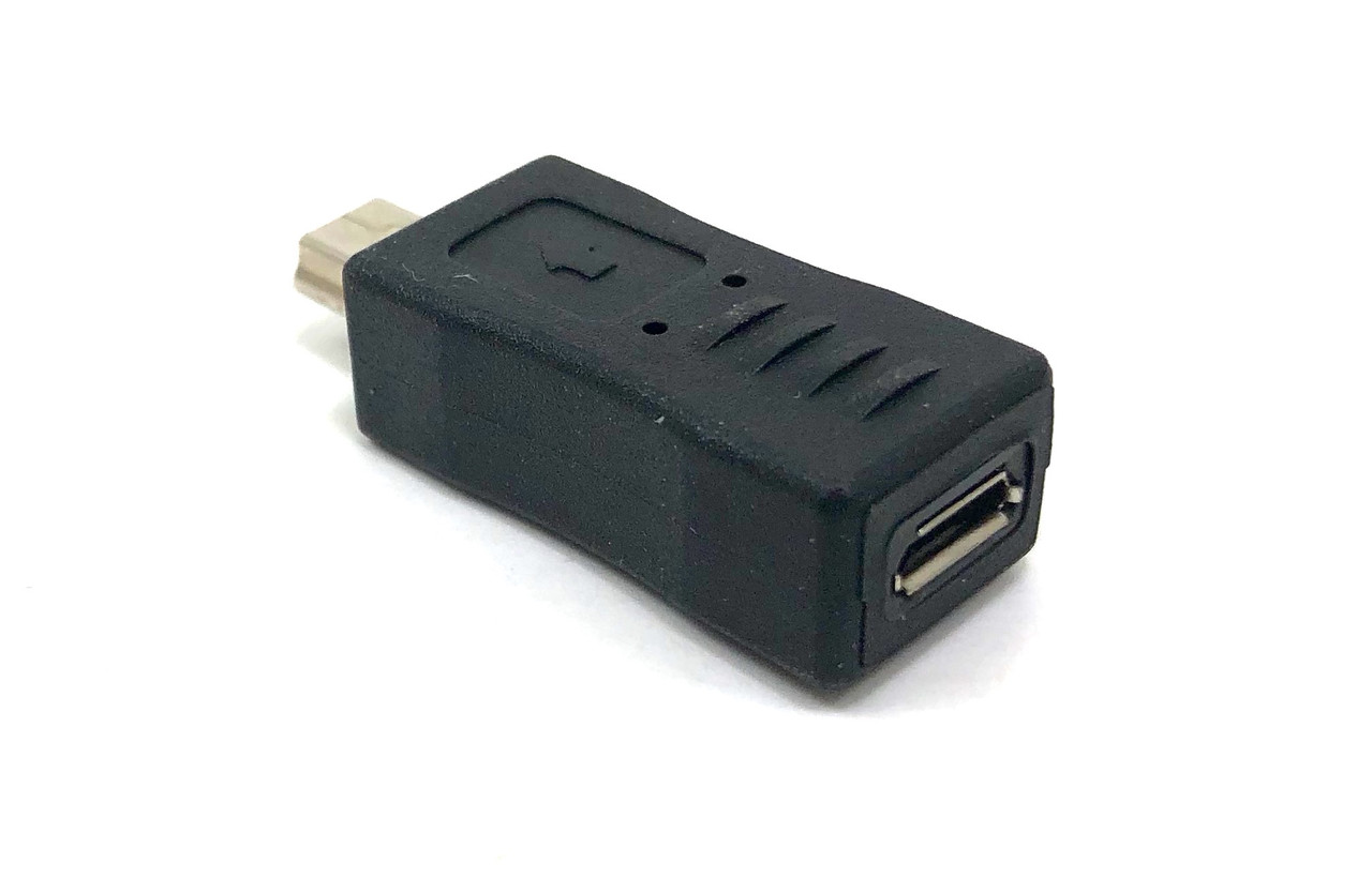 Micro USB Female to Mini USB Male Plug Adapter Connector Cable Data Charger  Cord