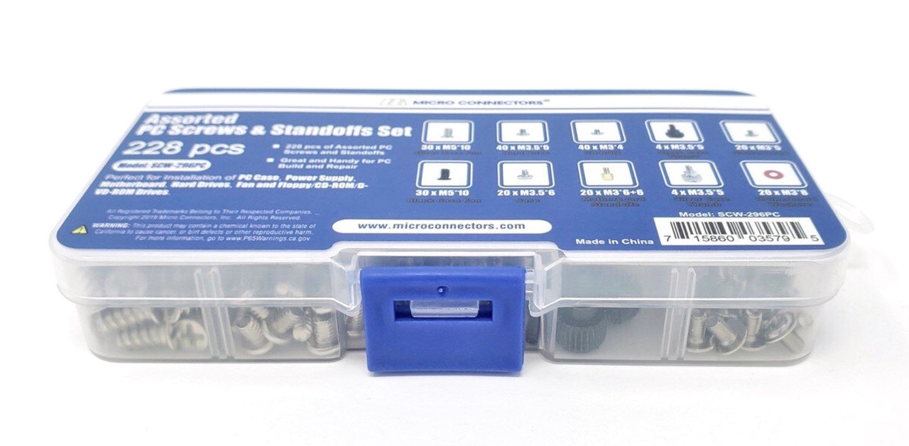 228 pcs PC Computer Screws Assortment Kit for Computer Hard Drive