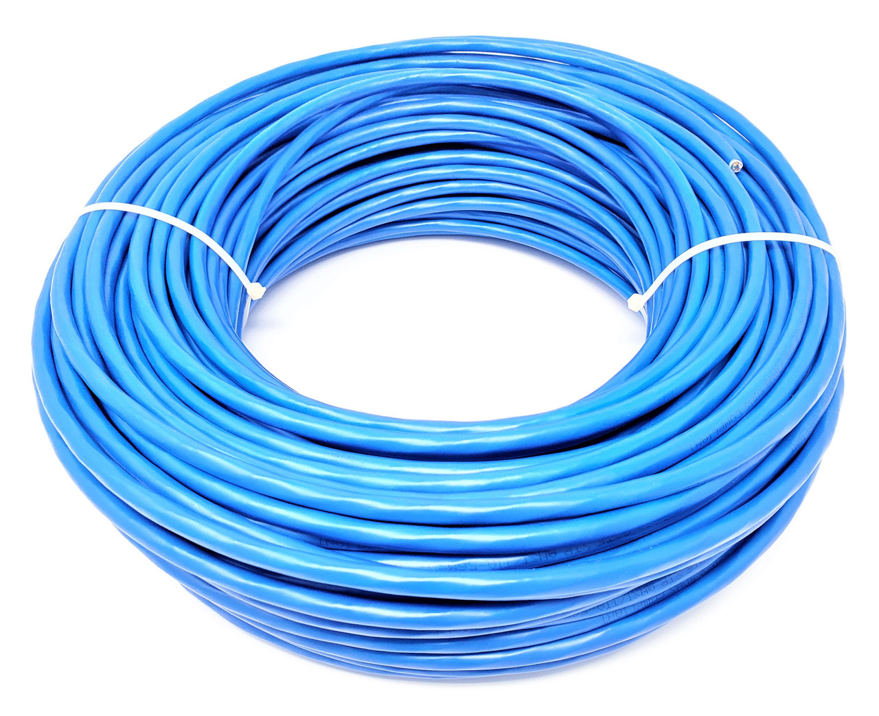 250 Feet Cat6 Solid F/UTP Outdoor Bulk Ethernet 23AWG Cable (Blue)